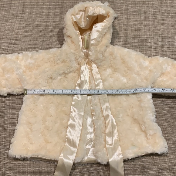 Bunny Dress Coat Baby 9–12 Mo soft fuzzy sweater satin-like Easter Spring dressy - Picture 12 of 16